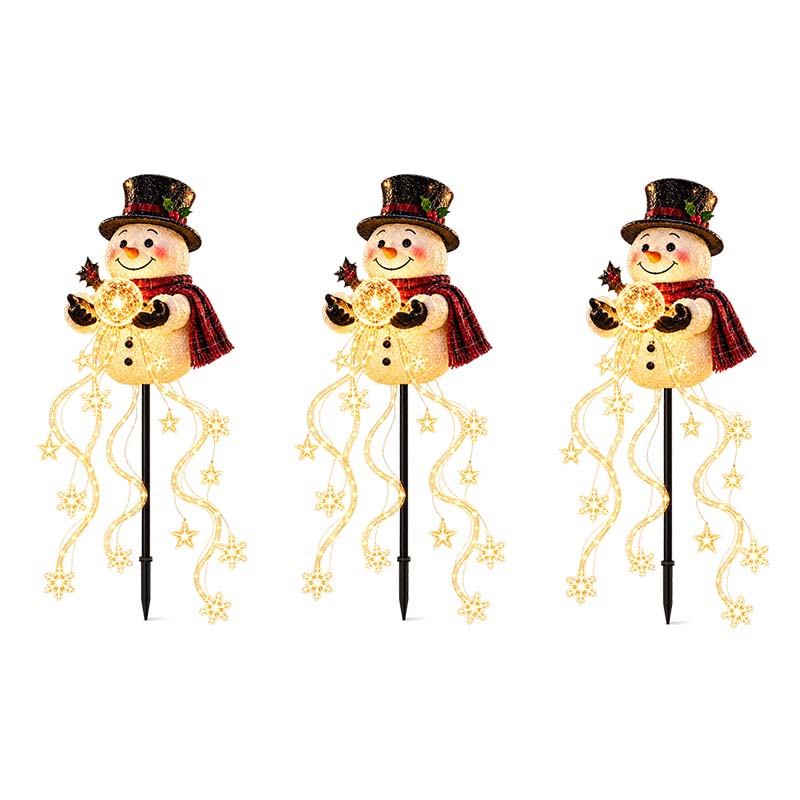 Snowman Magic Fountain Garden Light