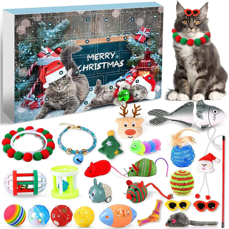 2024 Christmas Countdown Cat&Dog Toys Advent Calendar