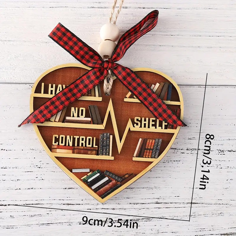 Christmas Heart Bookshelf Pendant