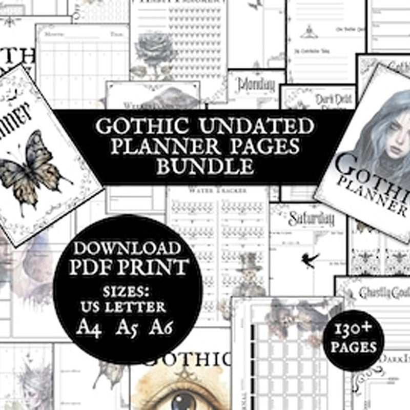 Gothic Planner Pages ADHD Planner