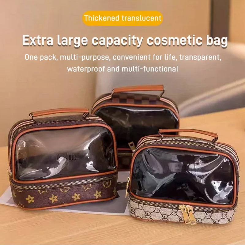 Dry & Wet Separated Double-Layer Large-Capacity Cosmetic Bag