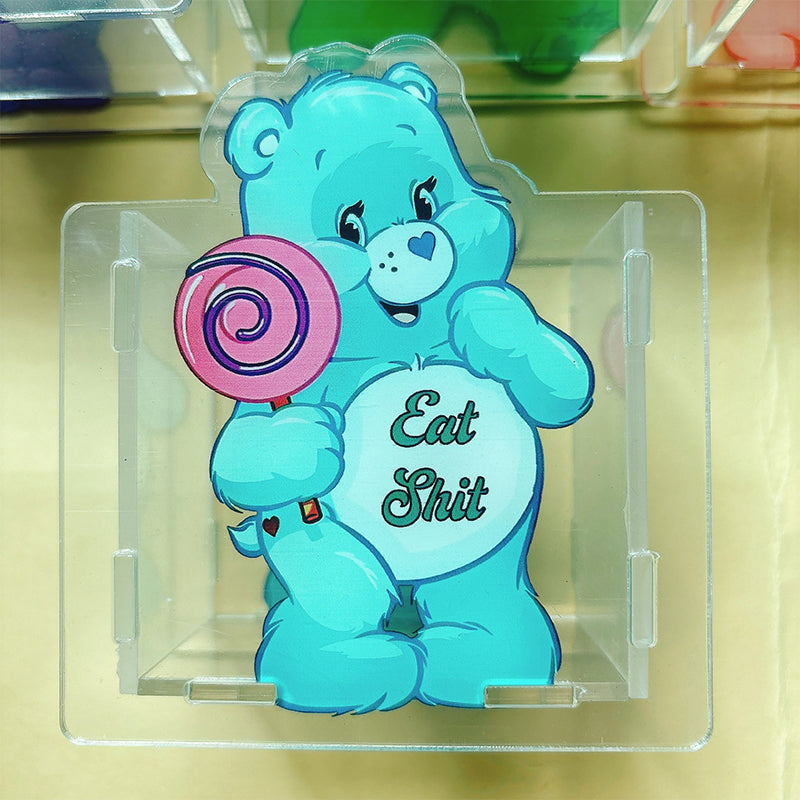 Dirty Words Rainbow Bear Acrylic Pen Holder