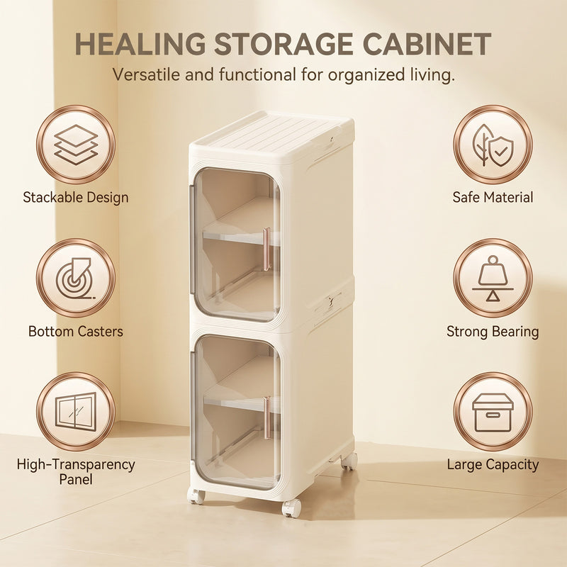 Multi-Tier Narrow Storage Cabinet