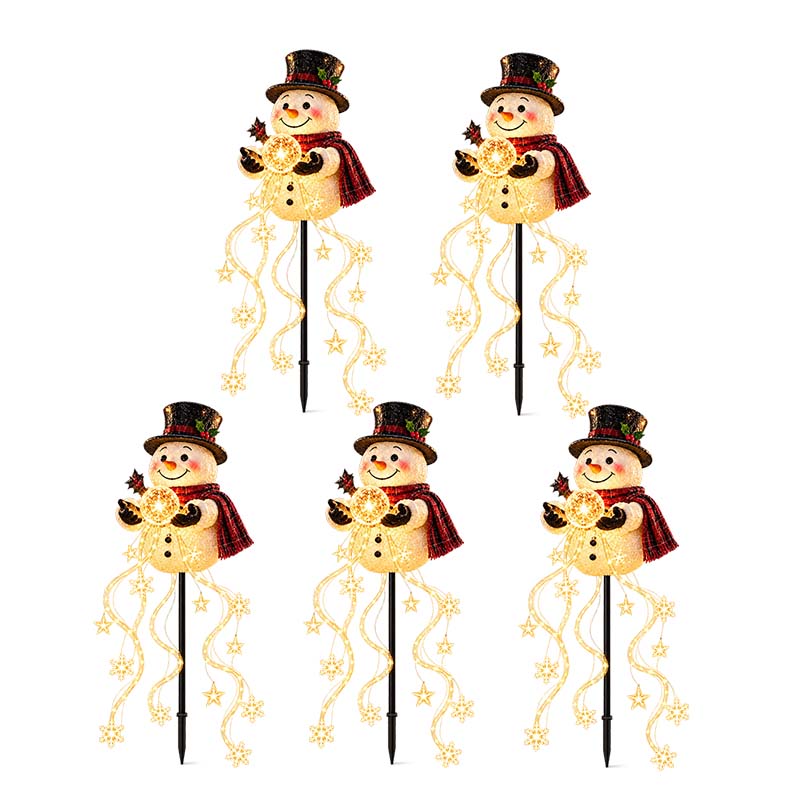 Snowman Magic Fountain Garden Light