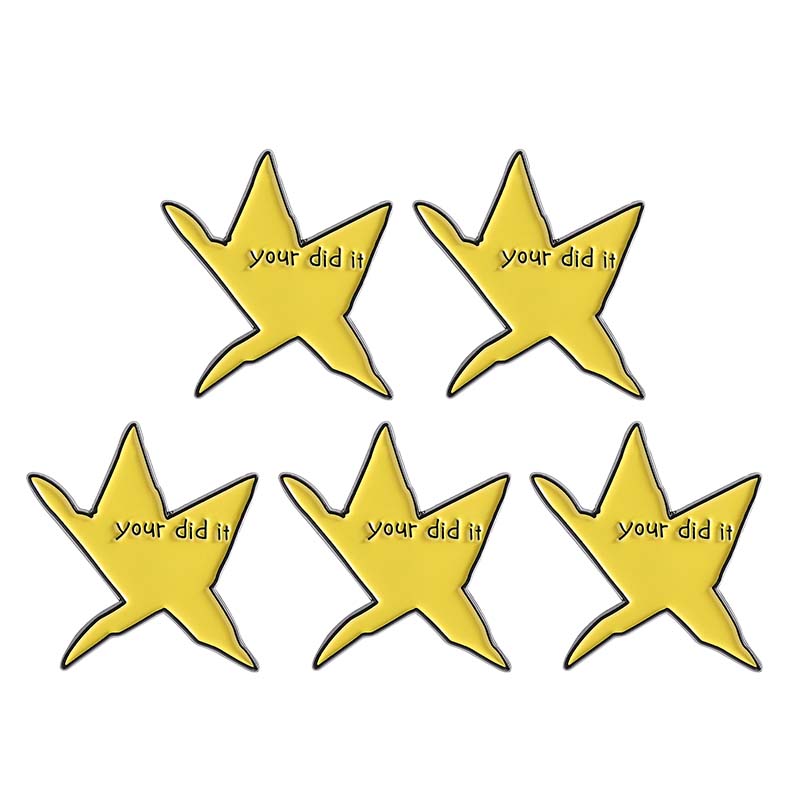 Funny Star Zinc Alloy Cartoon Badge Brooch