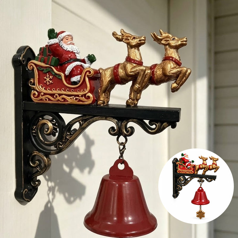 Santa Sleigh Decor with Bell