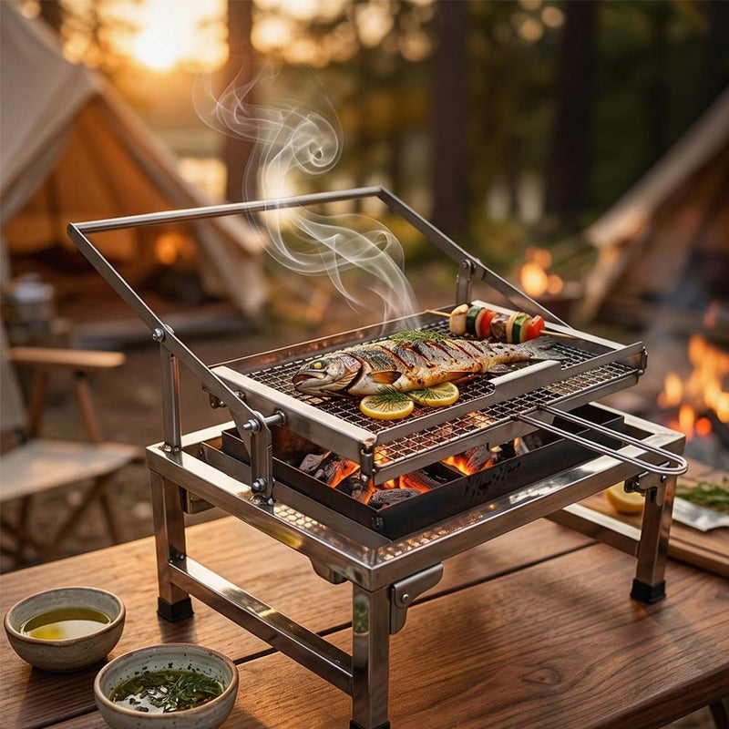 Portable Stainless Steel BBQ Grill