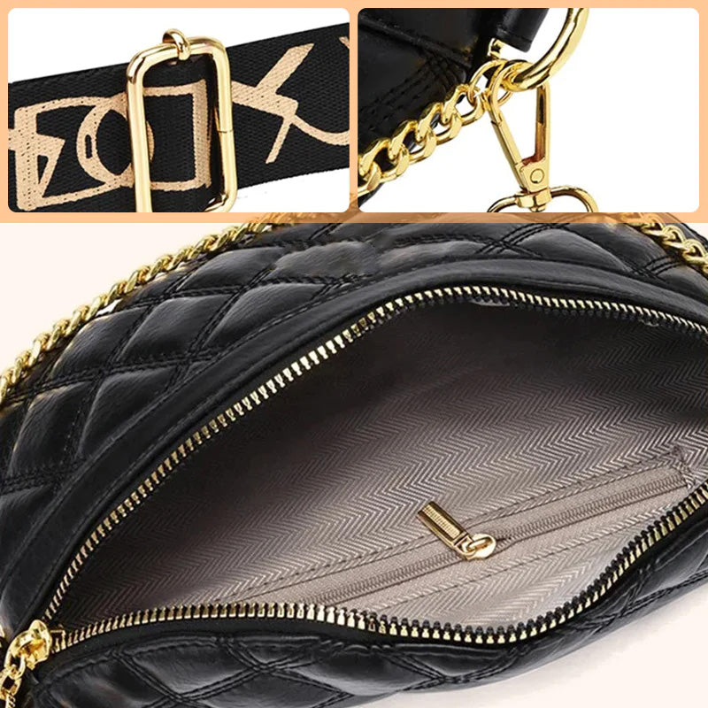 Versatile diamond plaid chest bag
