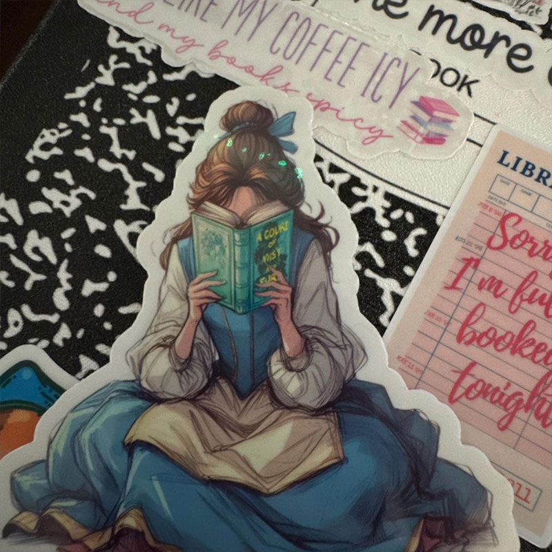 Princess Book Reading Sticker