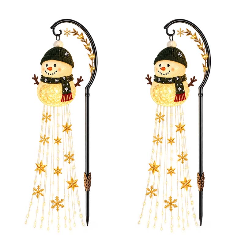 Snowman Magic Fountain Garden Light