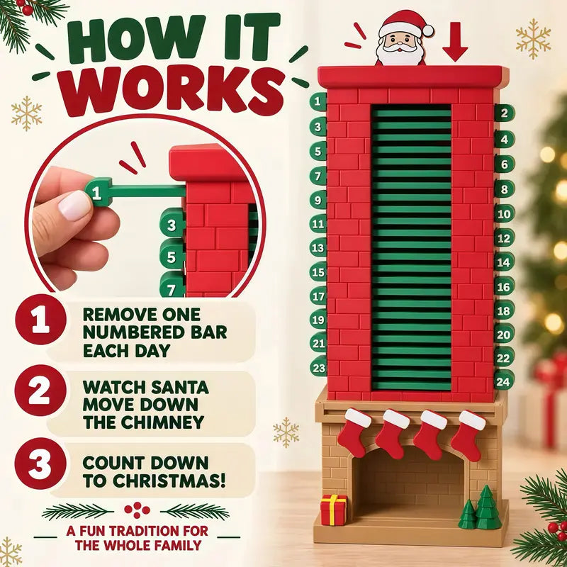 24-Day Mechanical Santa Chimney Calendar