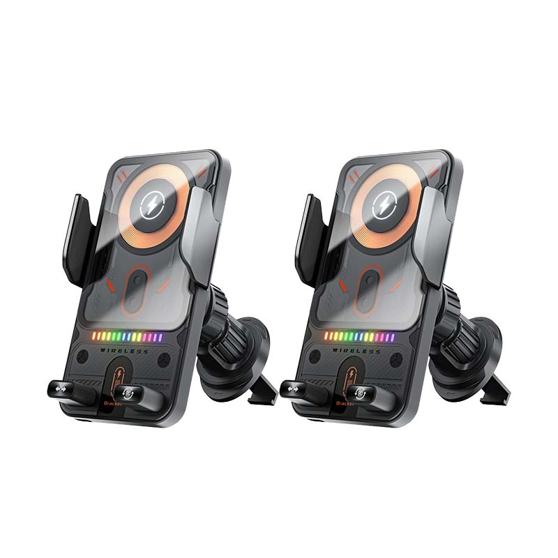 2-In-1 Auto-Rotating Car Phone Holder & Wireless Charger