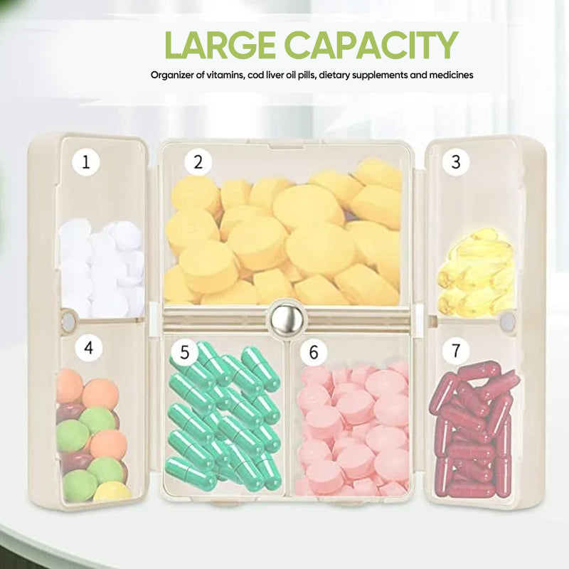 7 Compartments Portable Pill Case