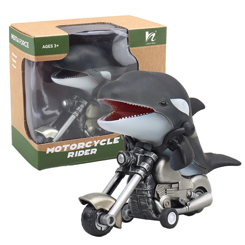 Friction-Powered Animal Motorcycle Toys