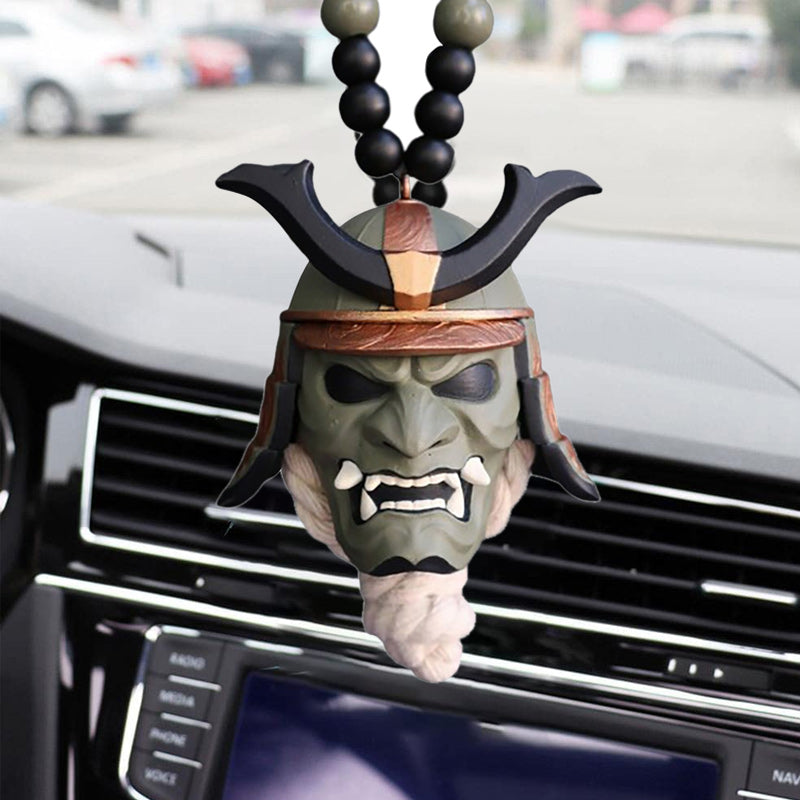 Samurai Assassin Demon Mask Car Pendant