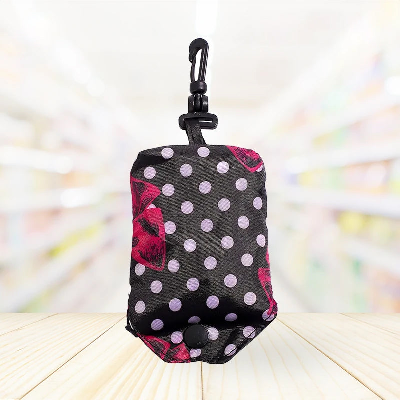 Foldable Reusable Grocery Bag With Keychain