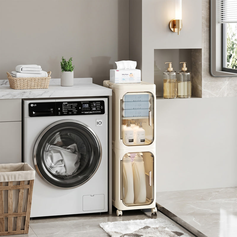 Multi-Tier Narrow Storage Cabinet