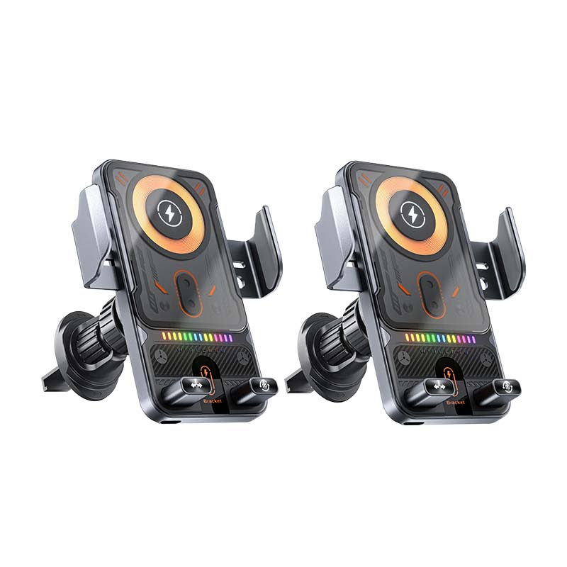 2-In-1 Auto-Rotating Car Phone Holder & Wireless Charger