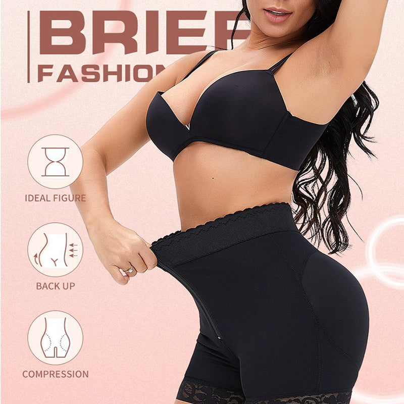 Lace Steel Boned Butt Enhancer Shorts Shapewear Womenswear