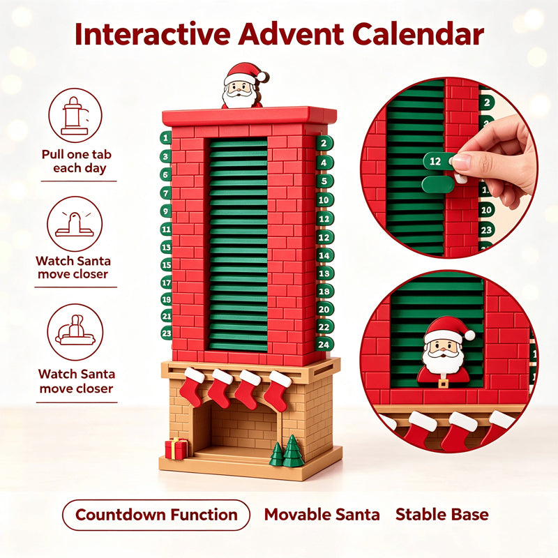 24-Day Mechanical Santa Chimney Calendar