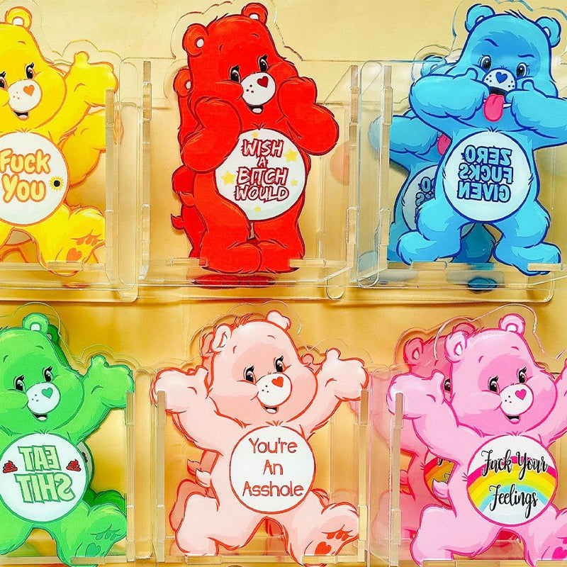 Dirty Words Rainbow Bear Acrylic Pen Holder