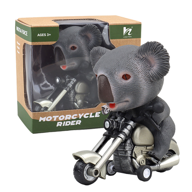 Friction-Powered Animal Motorcycle Toys