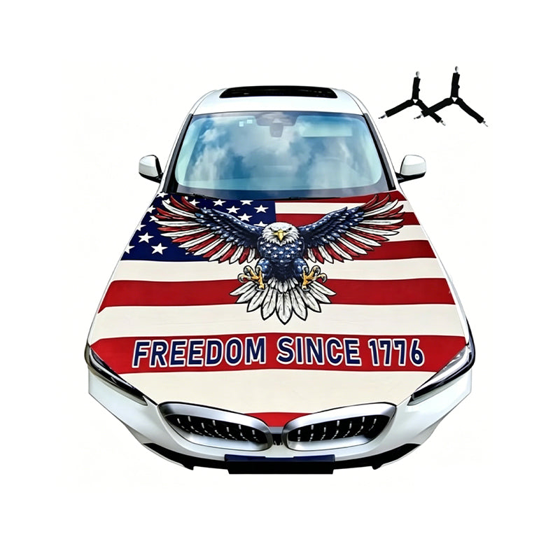 American Patriot Car Flag & Hood Cover Set