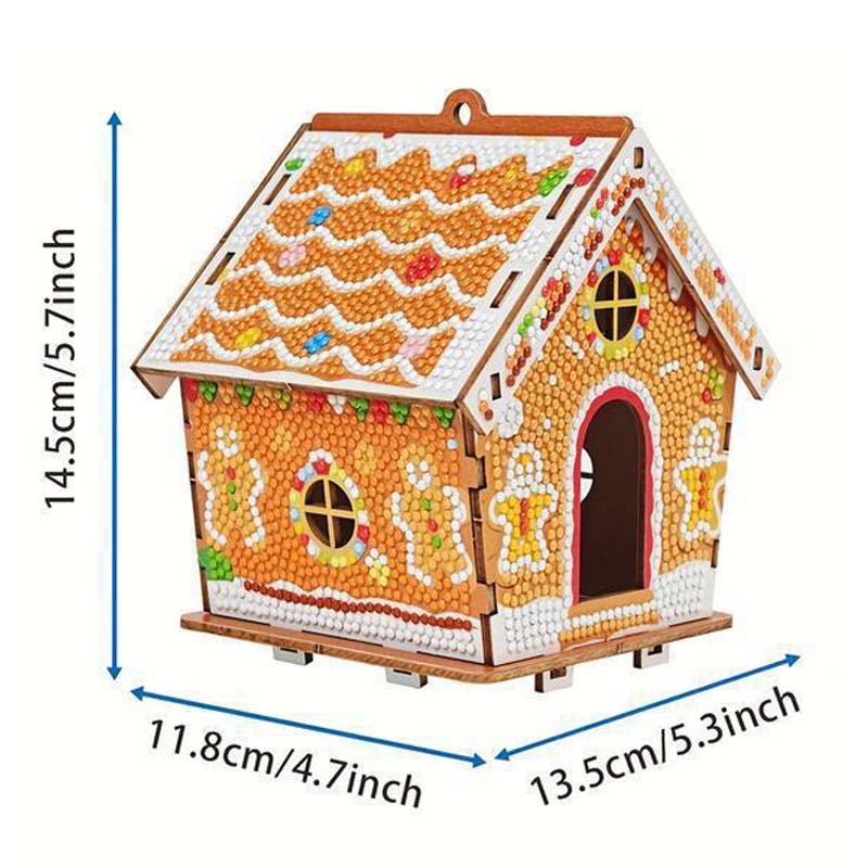 Christmas Cottage Diamond Paintings Hanging Ornament Kit
