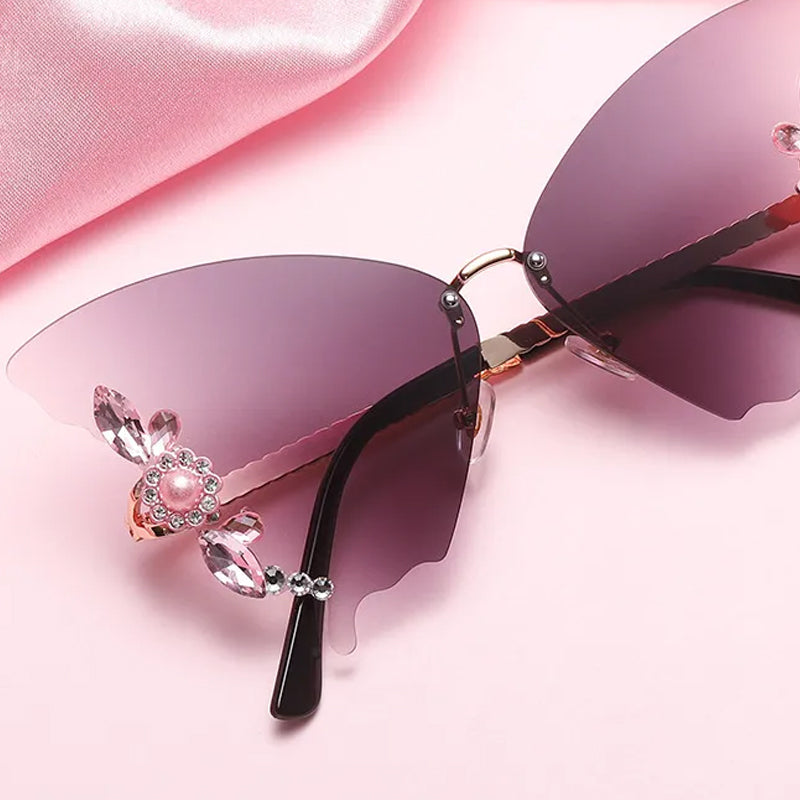 Diamond butterfly Gradient Sunglasses