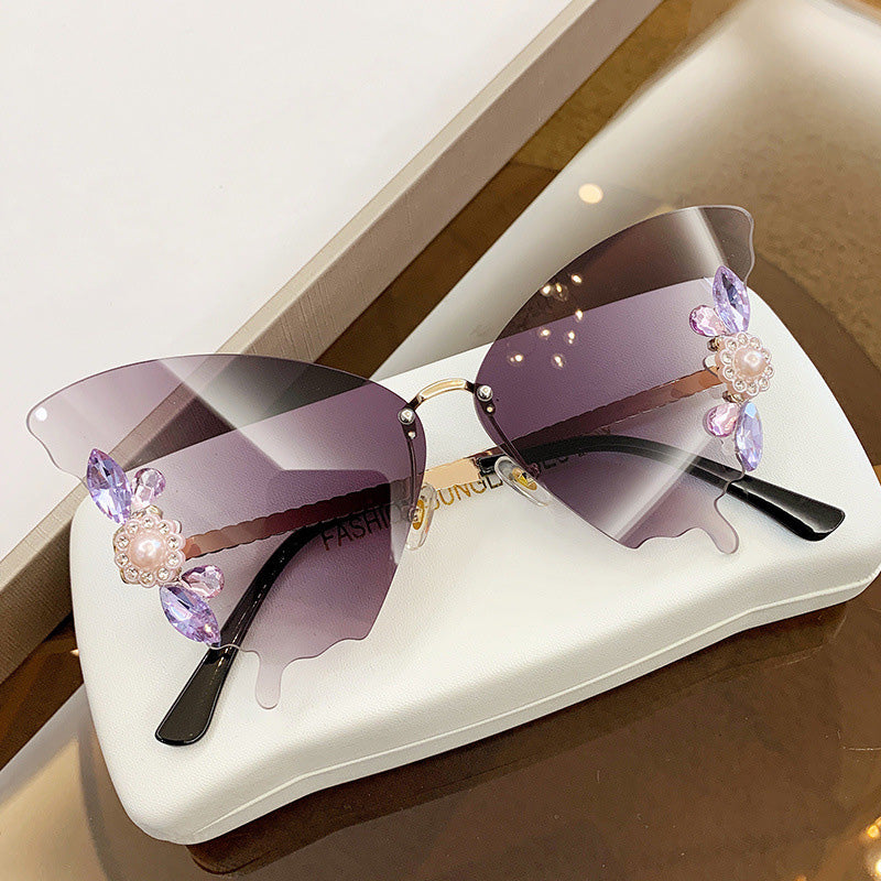 Diamond butterfly Gradient Sunglasses