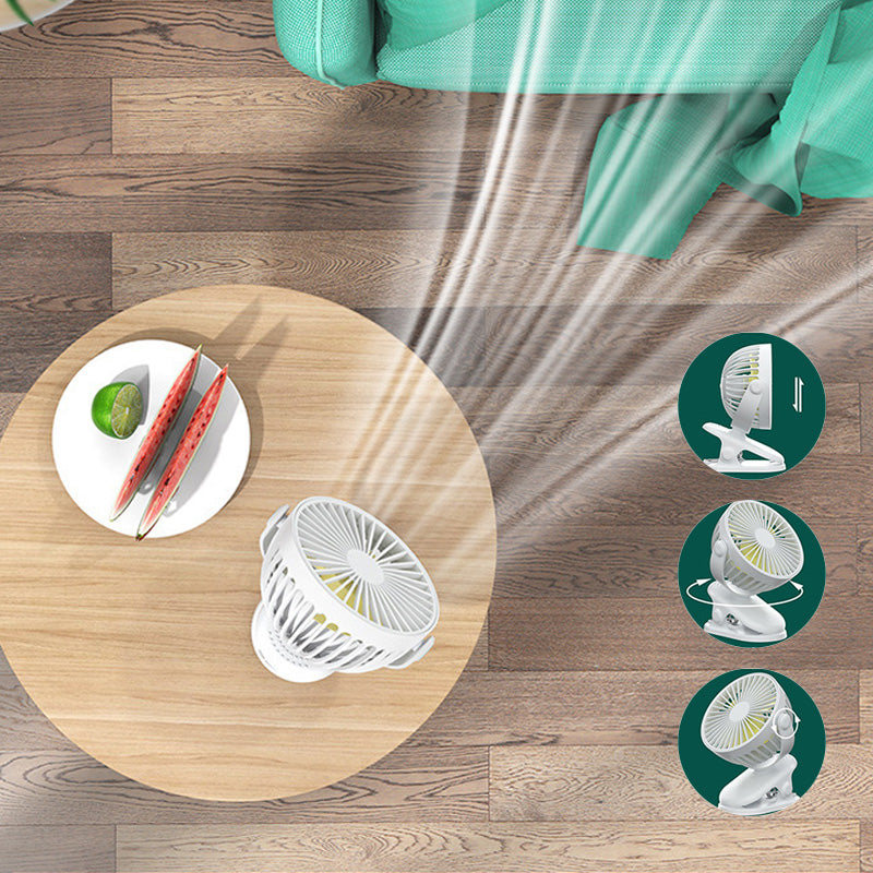 Clamp Type USB Rechargeable Mini Electric Fan