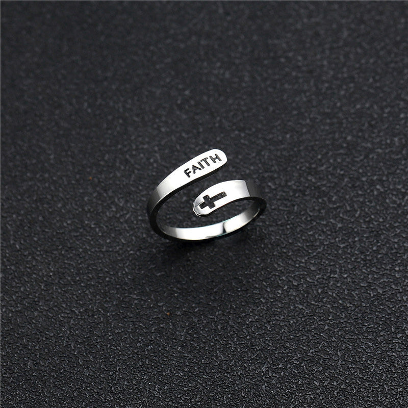 Sterling Silver Faith Ring