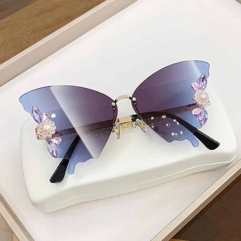 Diamond butterfly Gradient Sunglasses