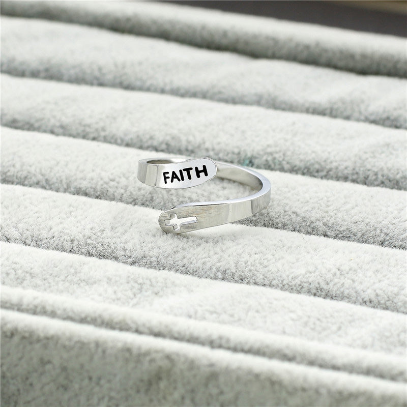 Sterling Silver Faith Ring