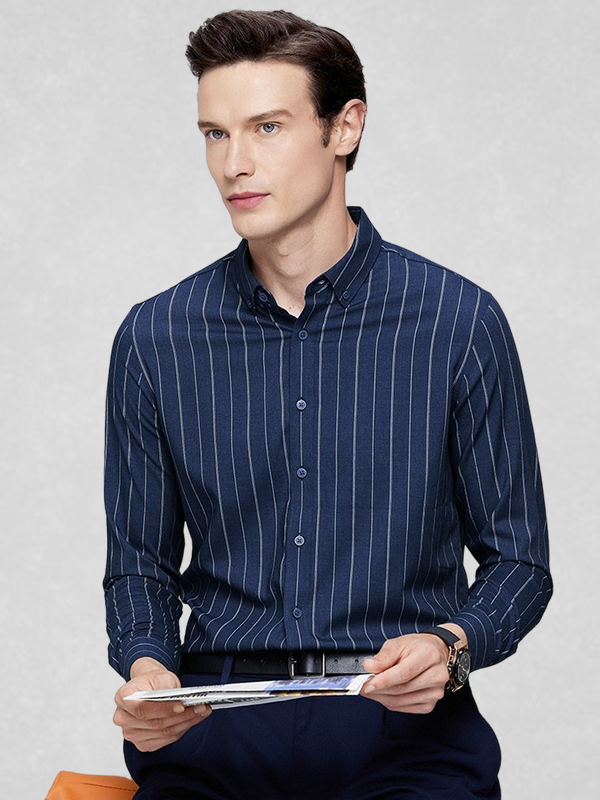 Business Versatile Striped Long Sleeve Shirt