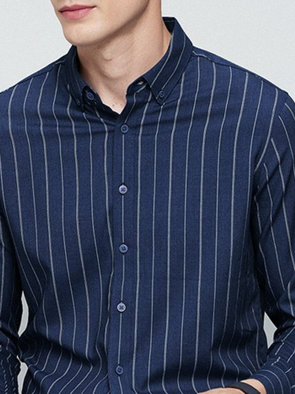 Business Versatile Striped Long Sleeve Shirt