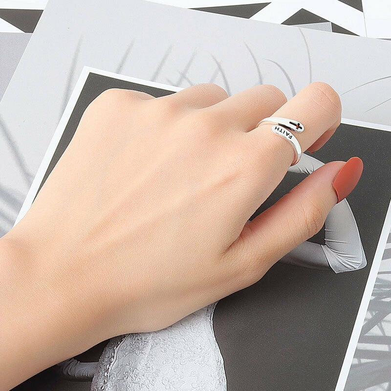 Sterling Silver Faith Ring
