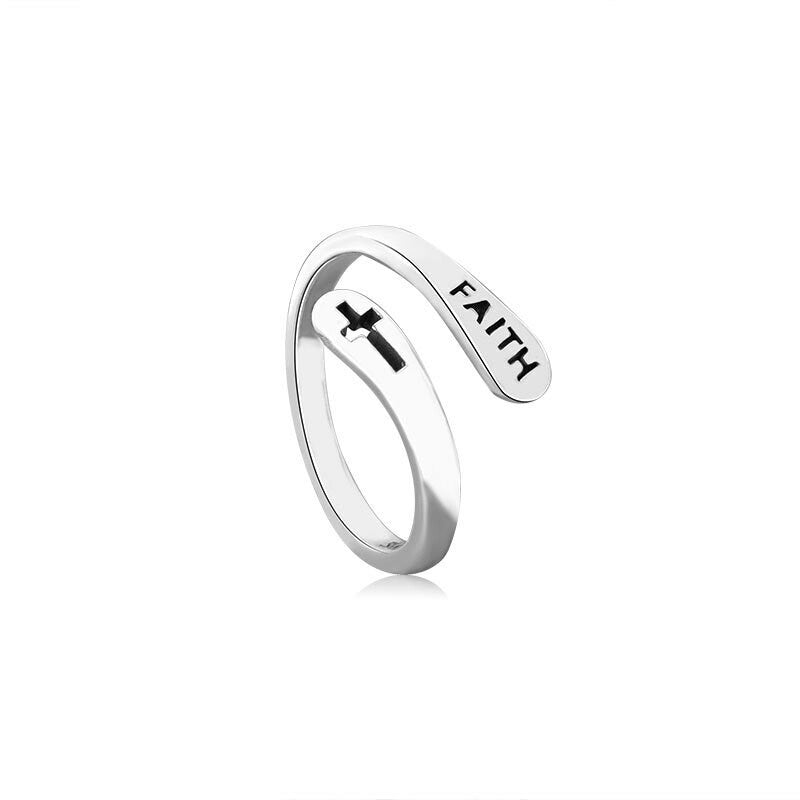 Sterling Silver Faith Ring