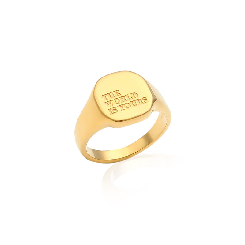 Alphabet Gold Ring