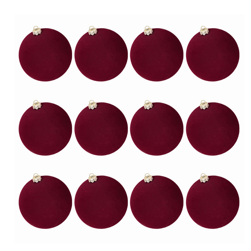 Velvet Christmas Ornaments. 12 pcs