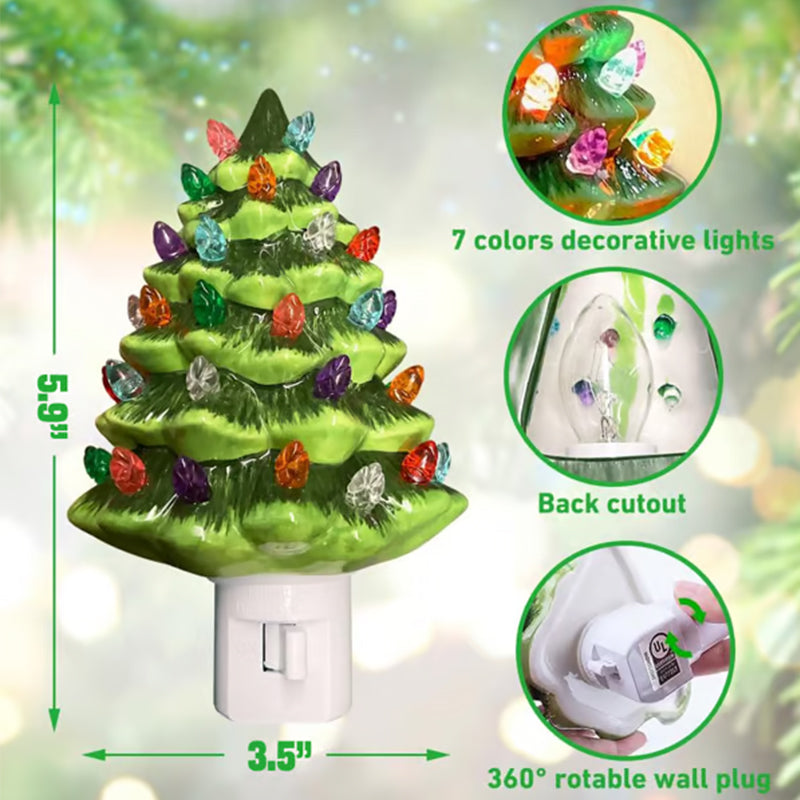 Ceramic Christmas Tree Night Light