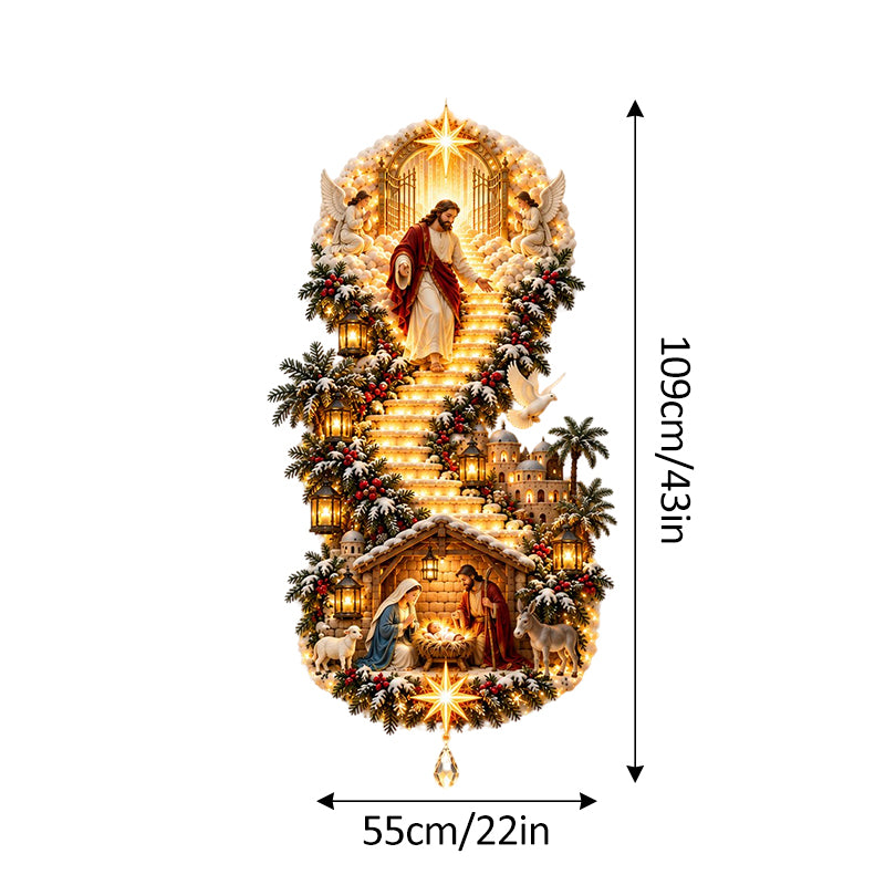Jesus Light of Heaven Christmas Wall Hanging