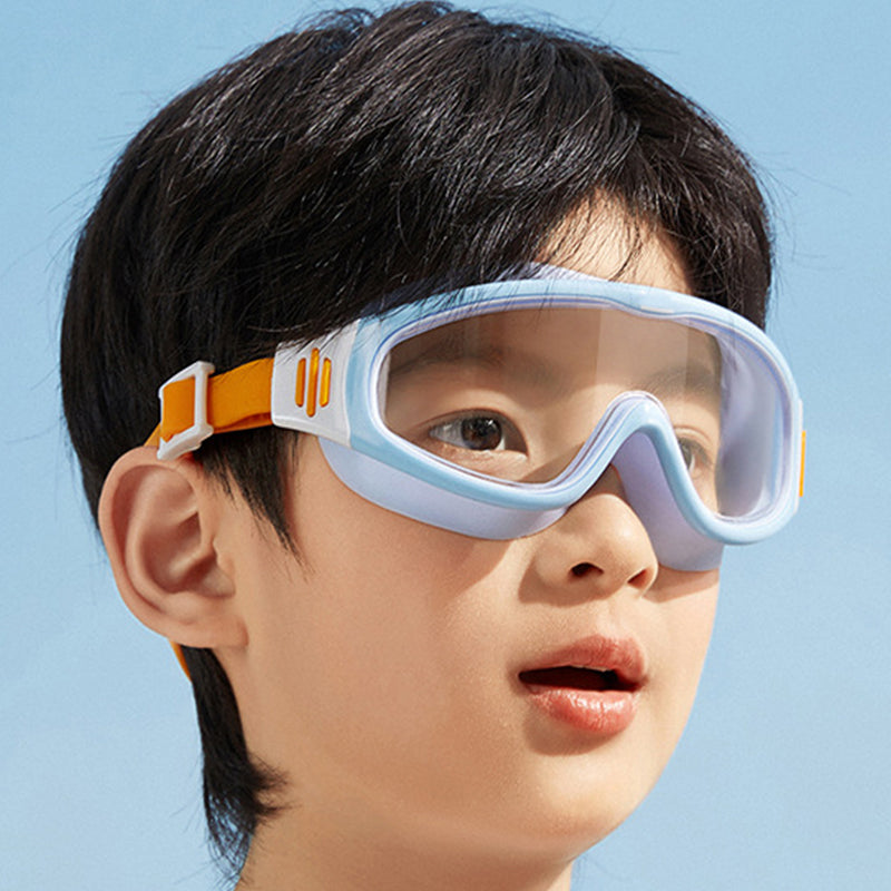 HD Children's Large Frame Waterproof and Anti-fog Swimming Goggles