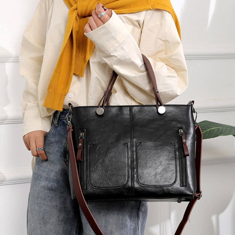 Ladies Vintage Leather Shoulder Bag