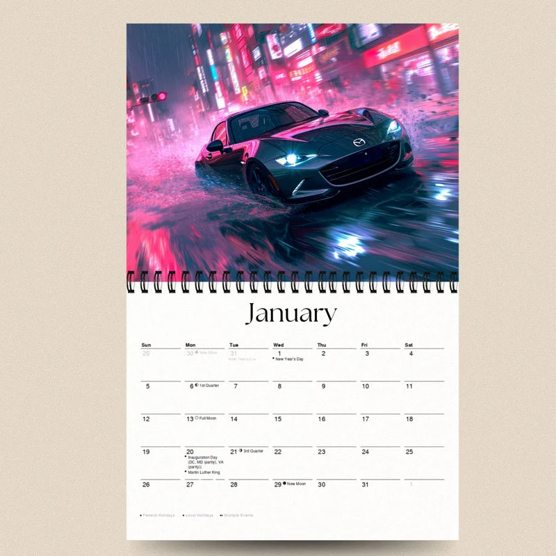 Car Calendar 2025