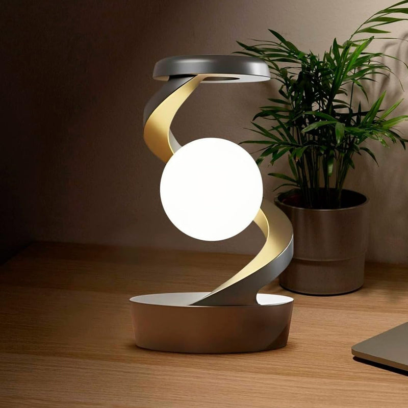 Floating wireless charging desk lamp