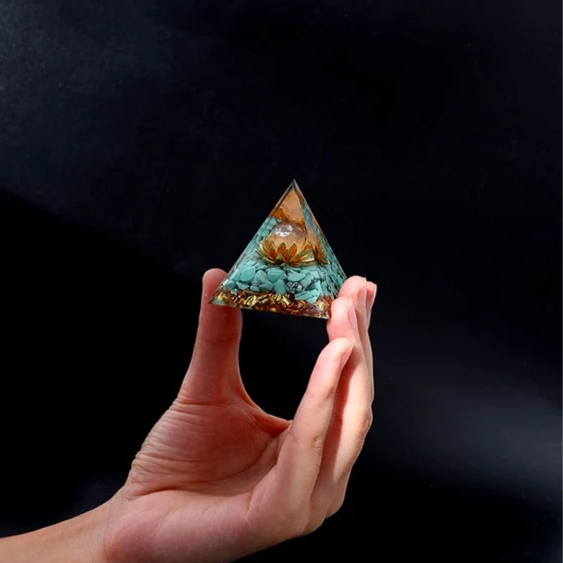 Pyramid Shape Resin Ornament