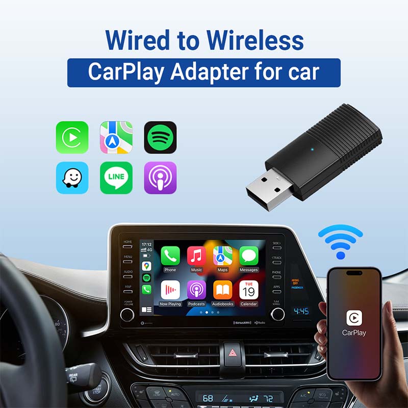Mini Wireless CarPlay/Android Auto 2 in 1 Adapter