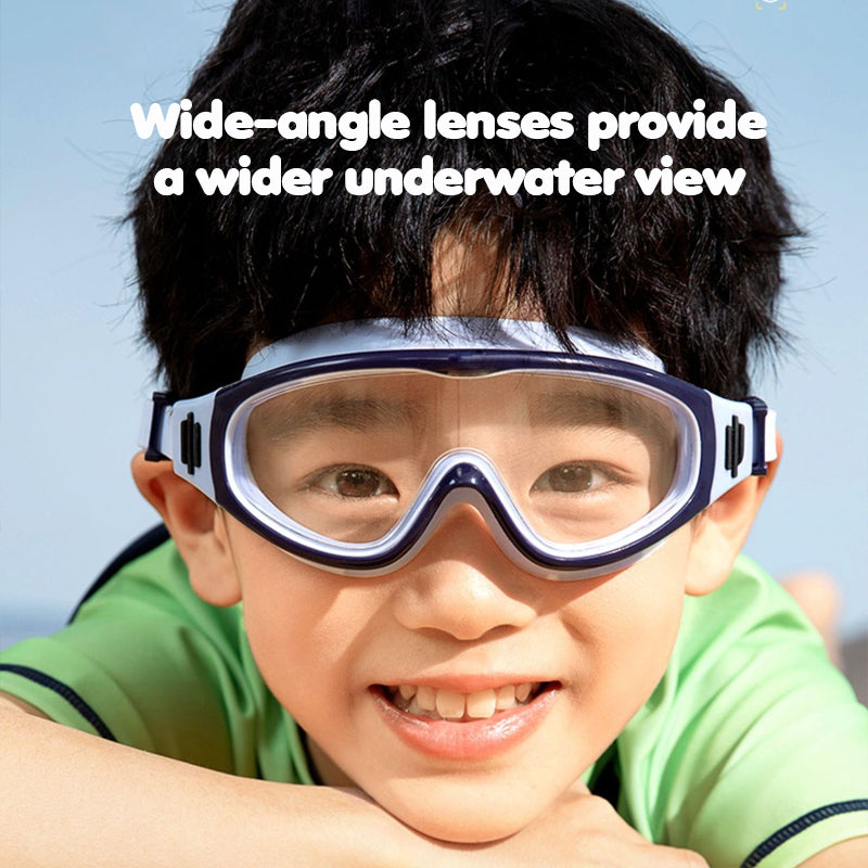 HD Children's Large Frame Waterproof and Anti-fog Swimming Goggles