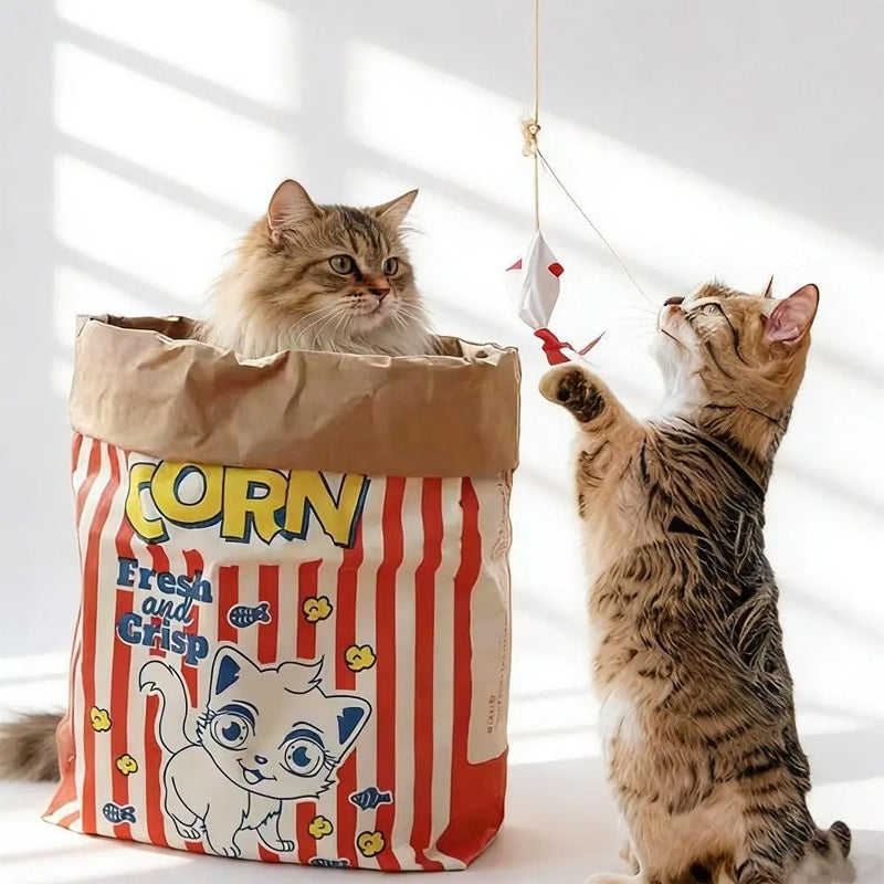 Popcorn Kraft Paper Hide-and-Seek Pet Play Bag